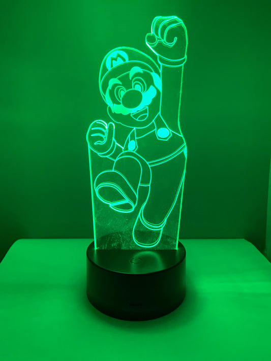 Lampe 3D DEL Super Mario qui saute