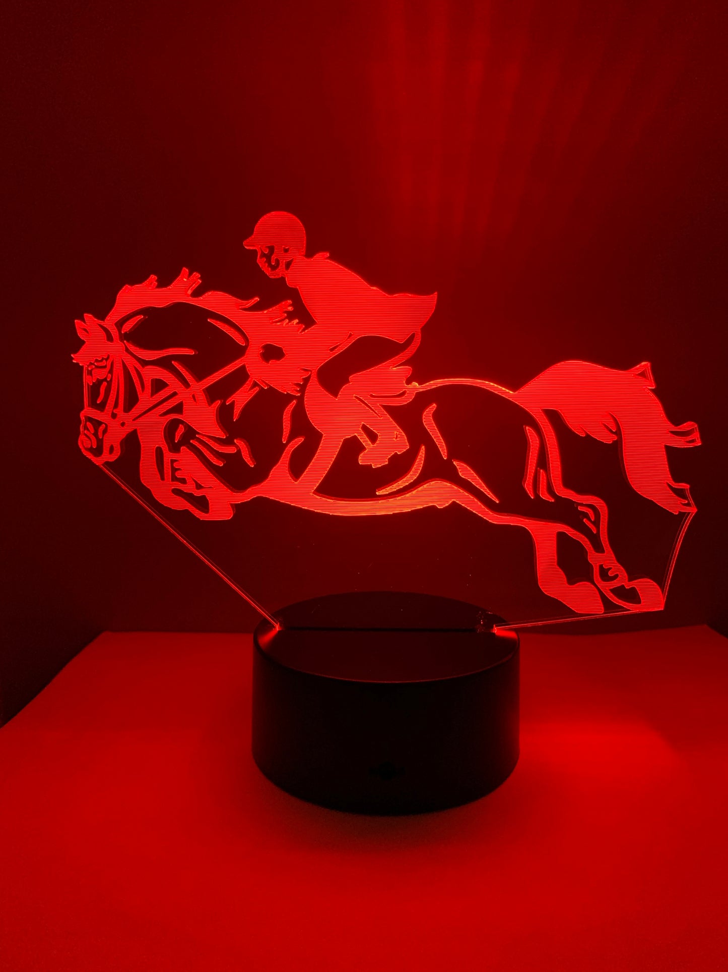 Lampe 3D DEL Cheval Saut d’obstacles