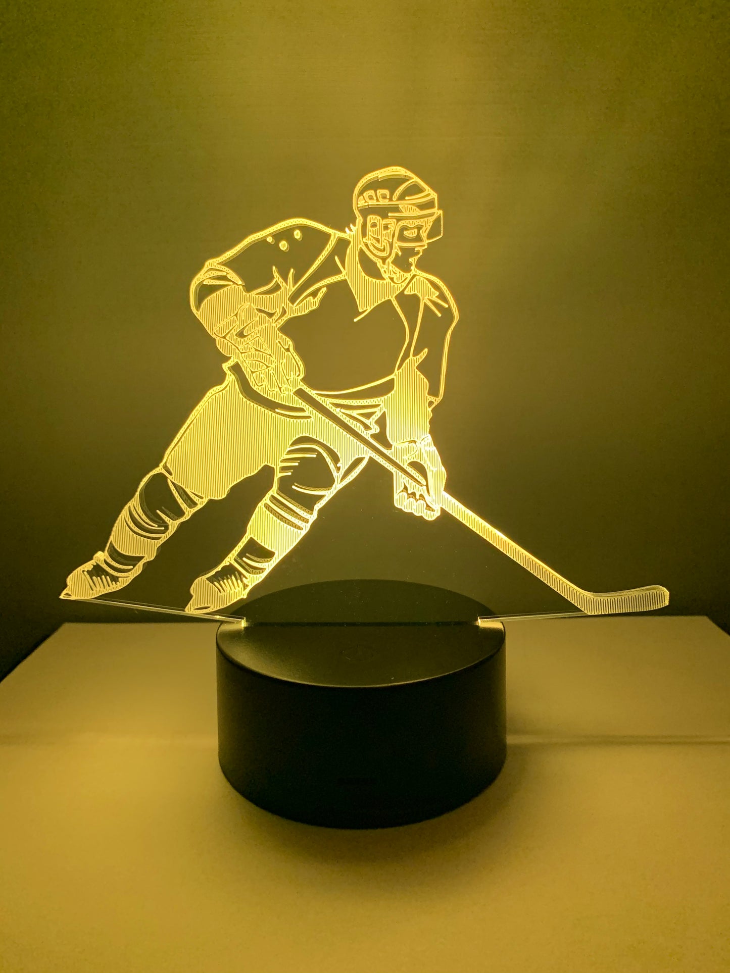 Lampe 3D DEL Joueur Hockey