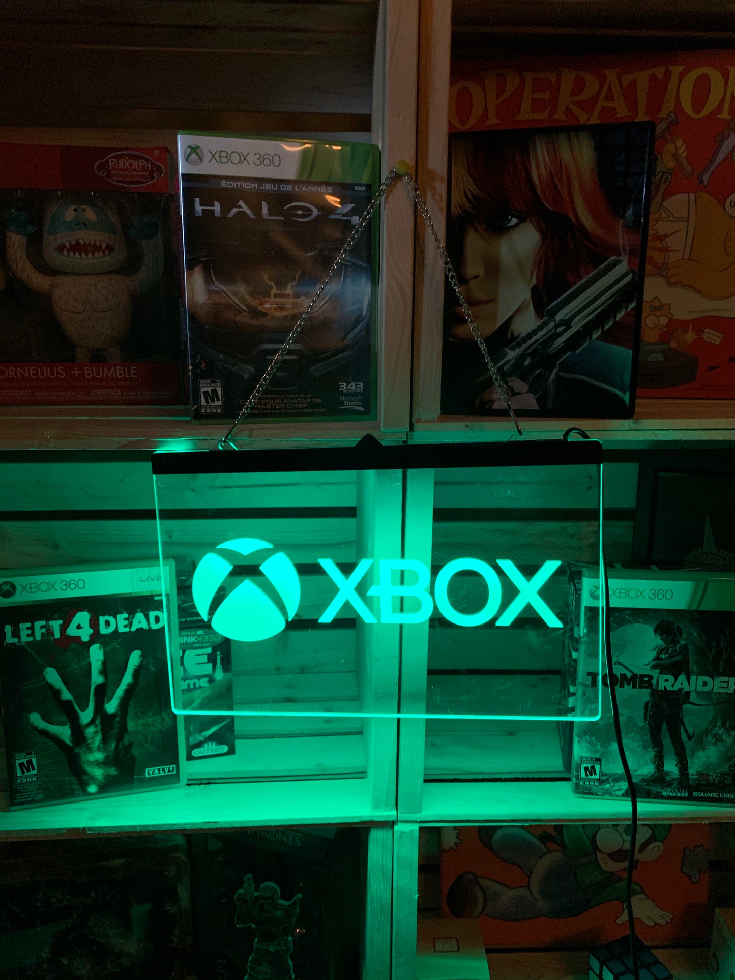 Enseigne DEL Xbox avec chaîne (Version sans télécommande - Rabais de 5$ )