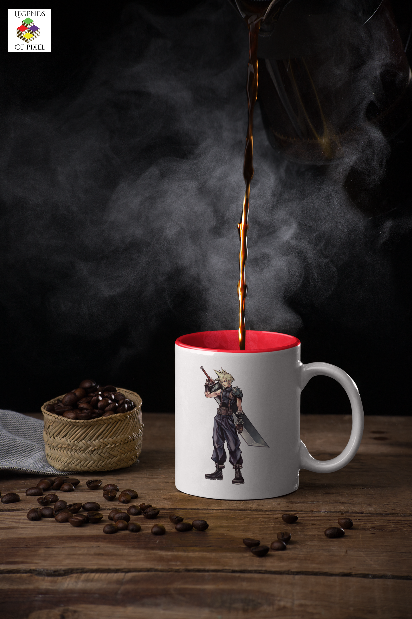 Autocollant pour tasse Cloud Final Fantasy