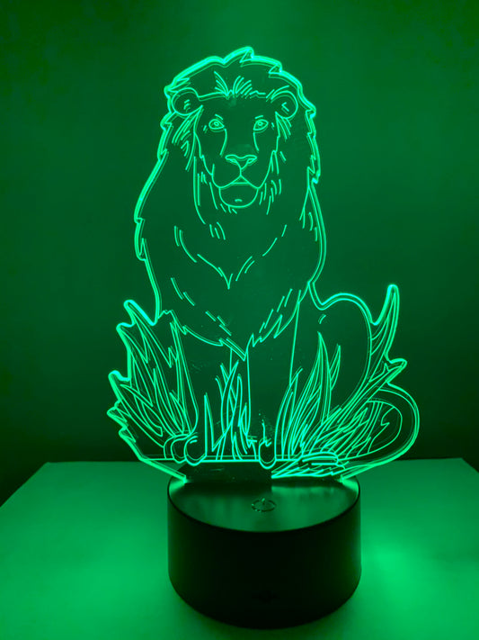 Lampe 3D DEL Lion