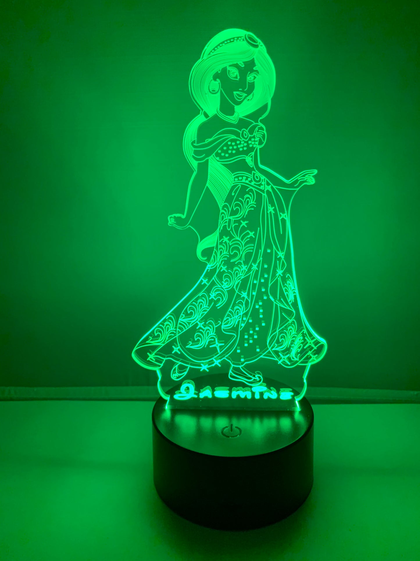 Lampe 3D DEL Princesse Jasmine Aladdin