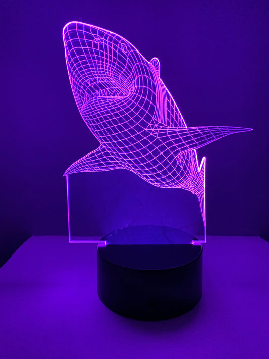 Lampe 3D DEL Requin