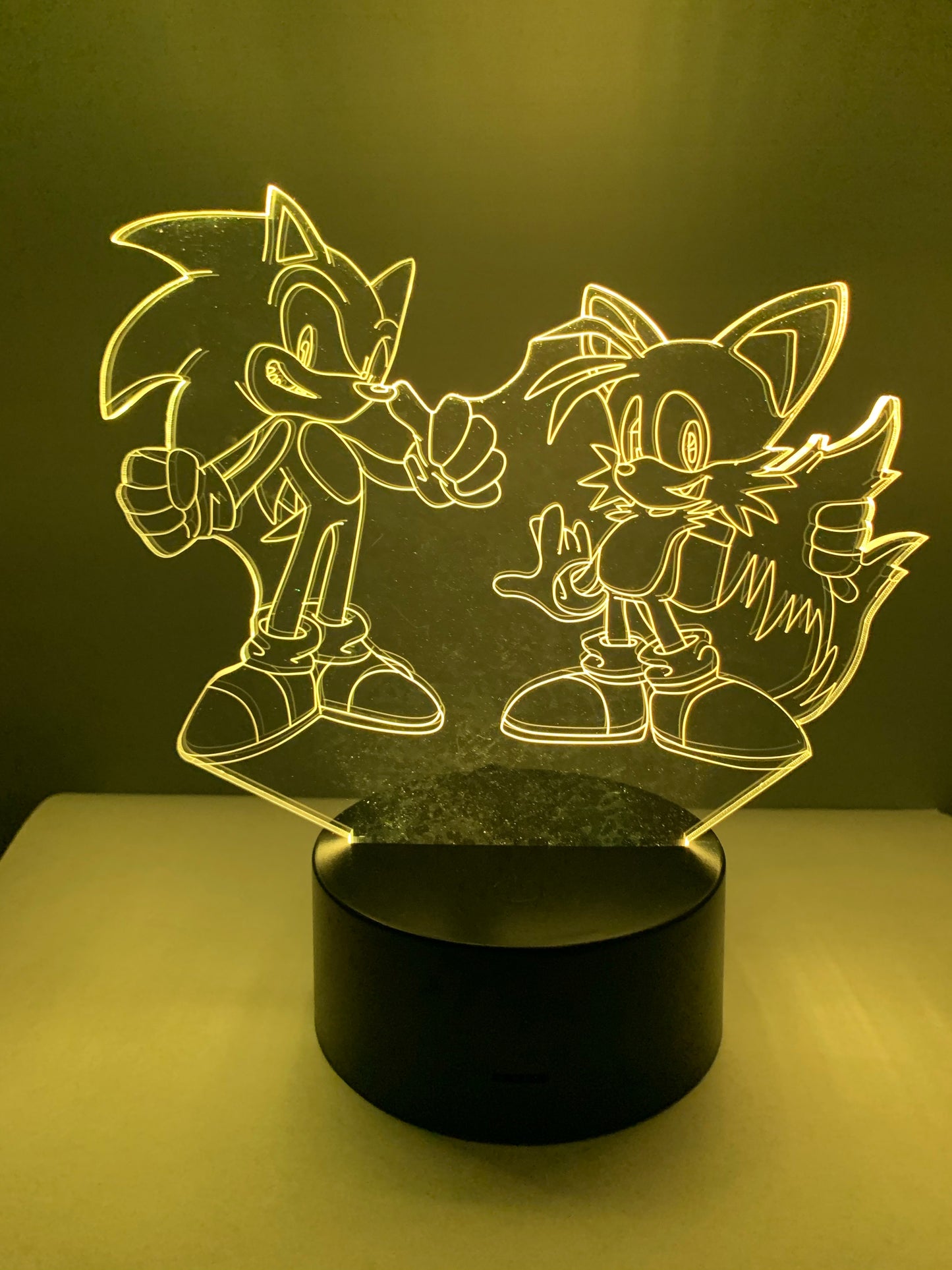 Lampe 3D DEL Sonic The Hedgehog et Tail