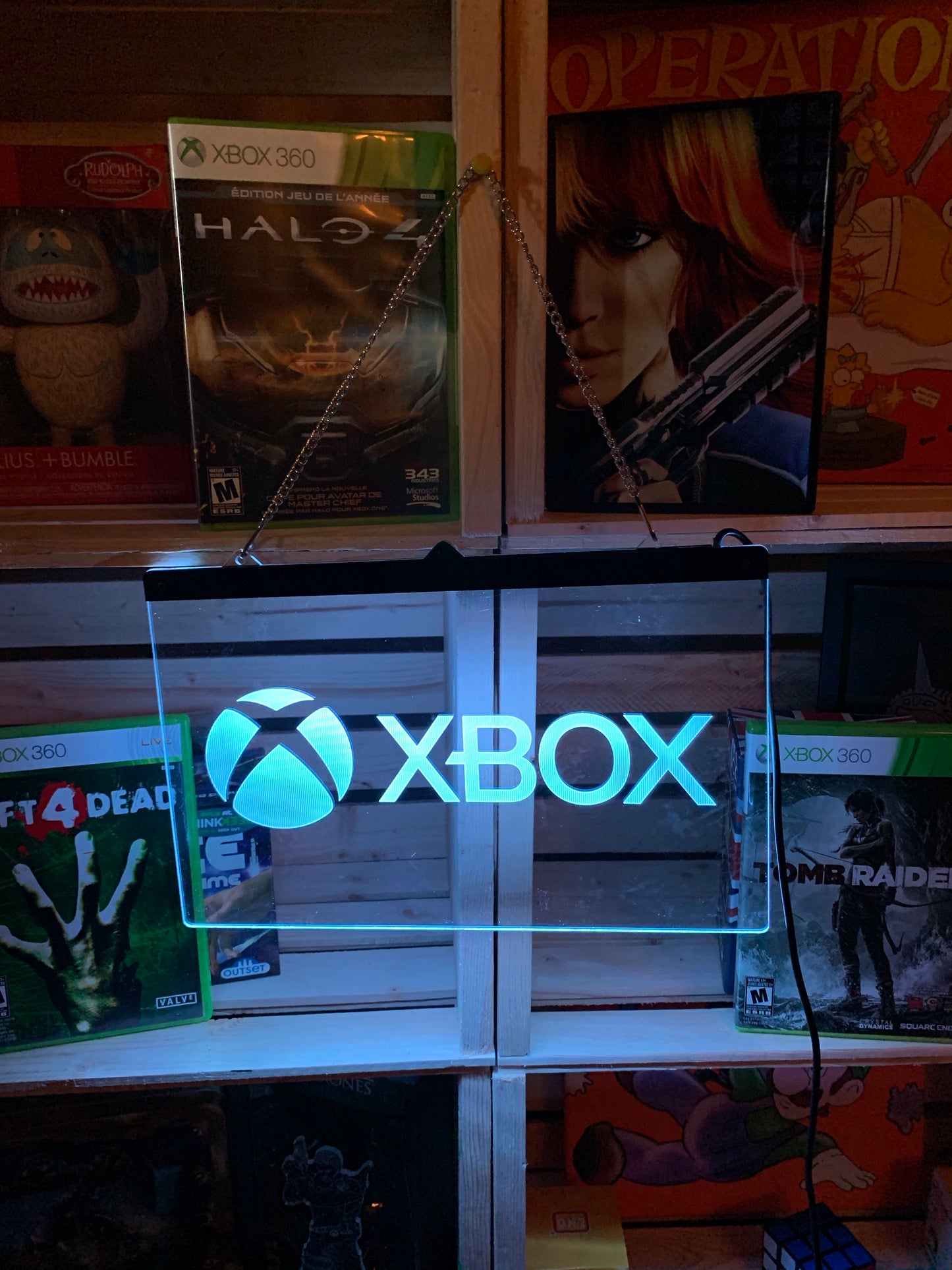 Enseigne DEL Xbox avec chaîne (Version sans télécommande - Rabais de 5$ )