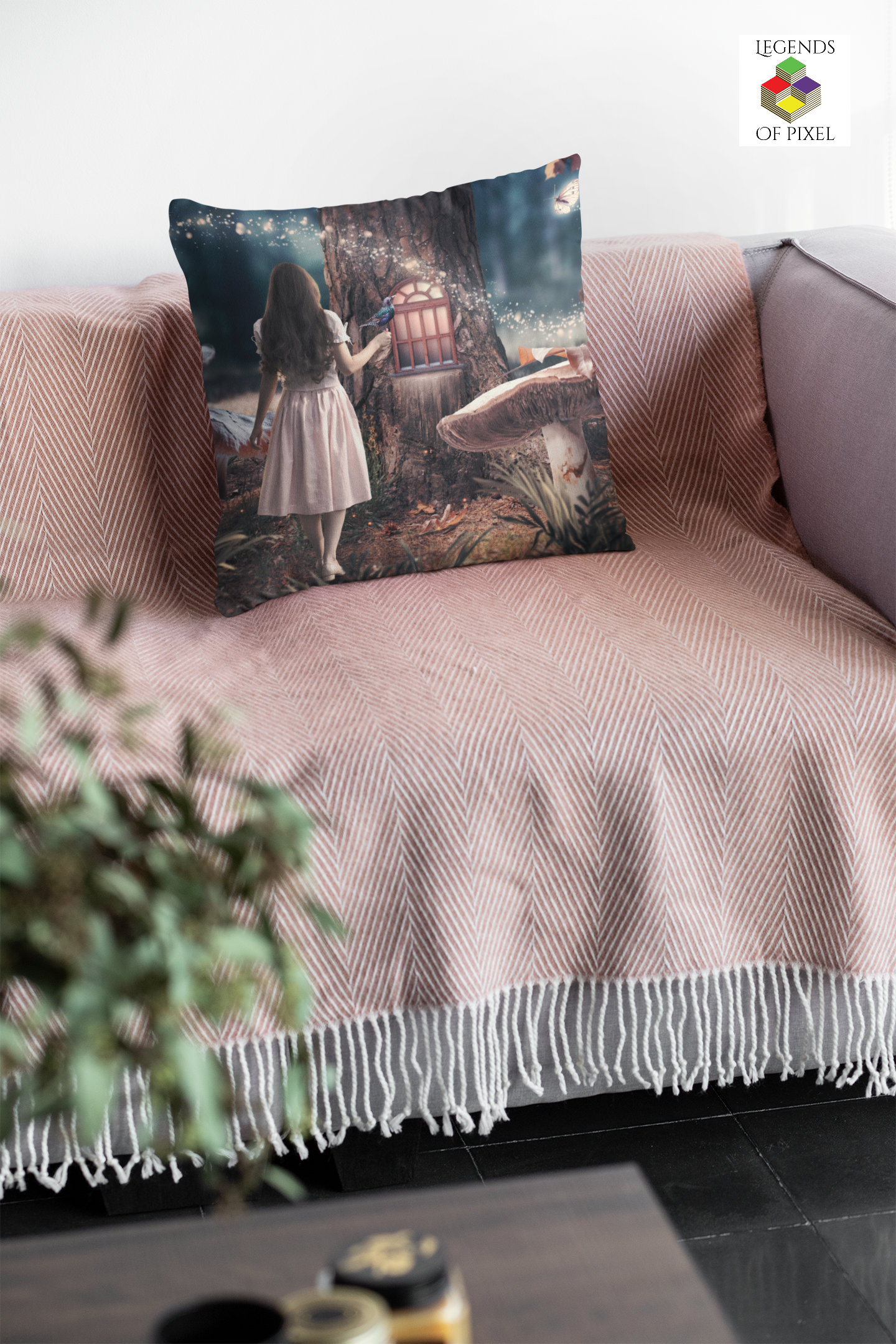 Housse de coussin Mon monde enchanteur