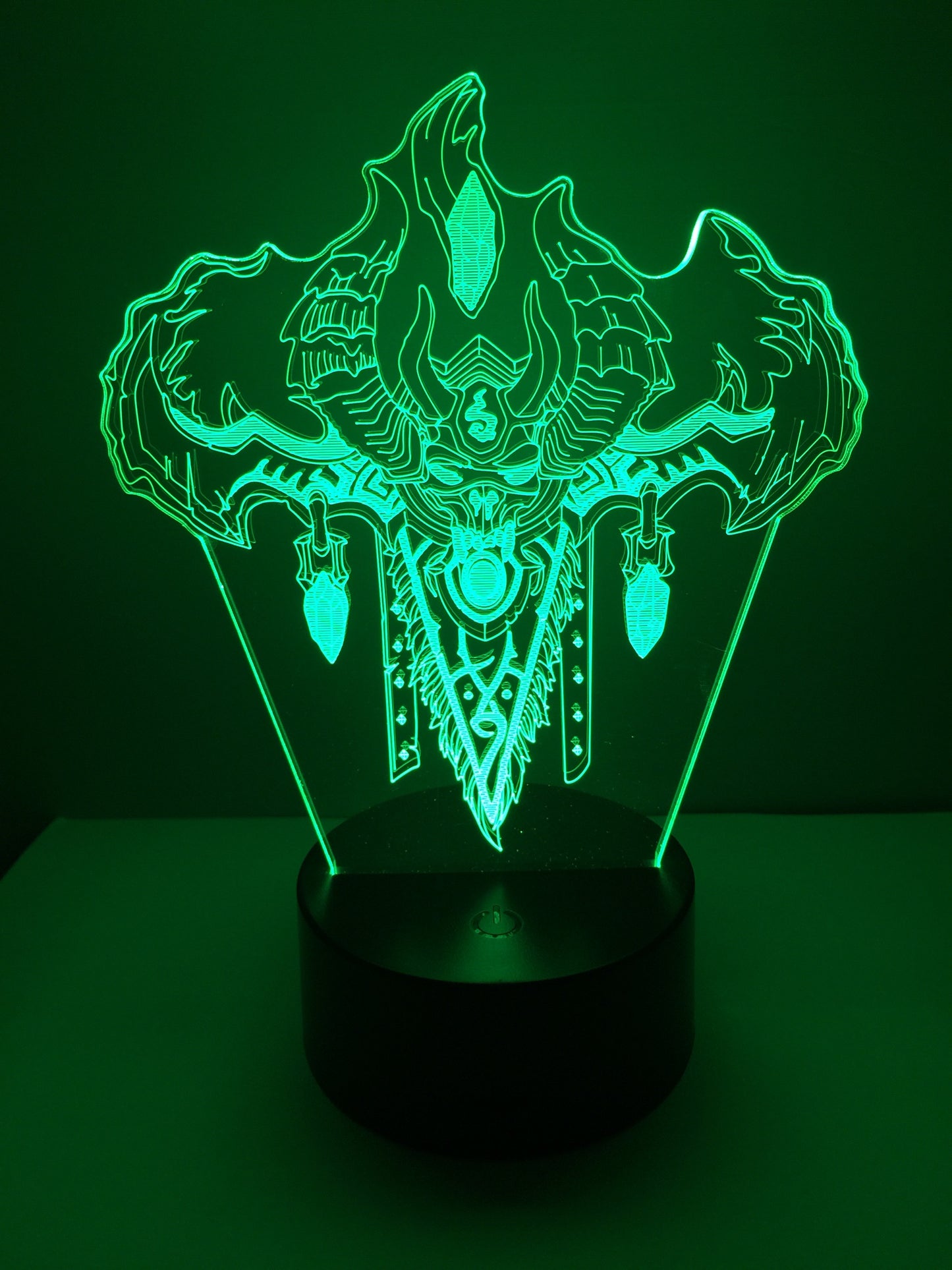 Lampe 3D DEL Warcraft Symbole Chasseur des démons