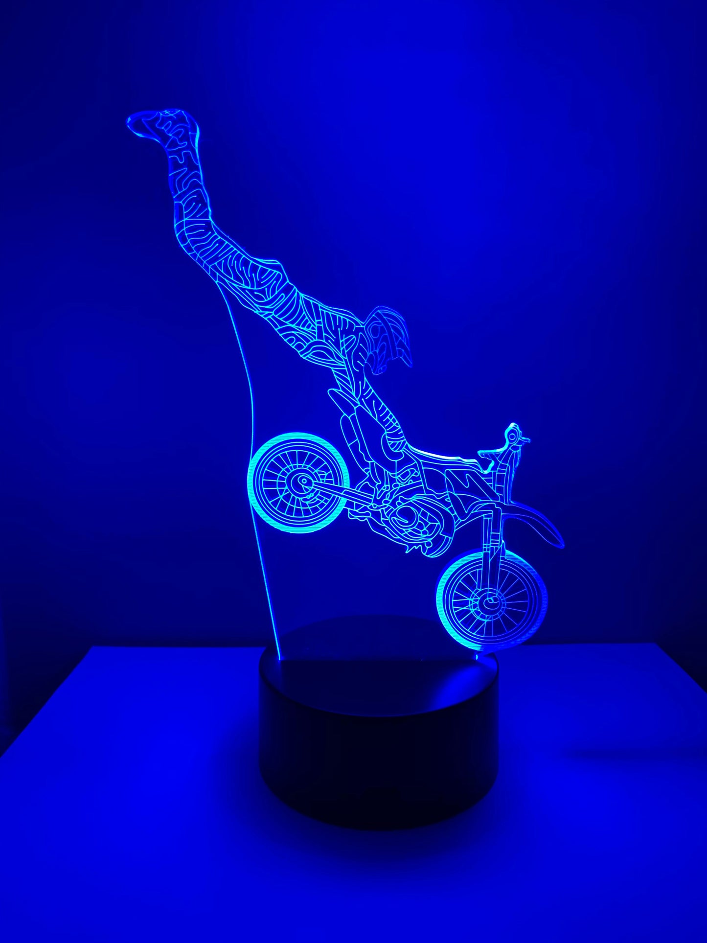 Lampe 3D DEL Saut en Motocross (Moto)