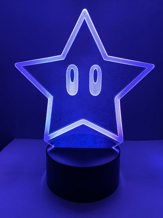 Lampe 3D DEL Étoile Super Mario