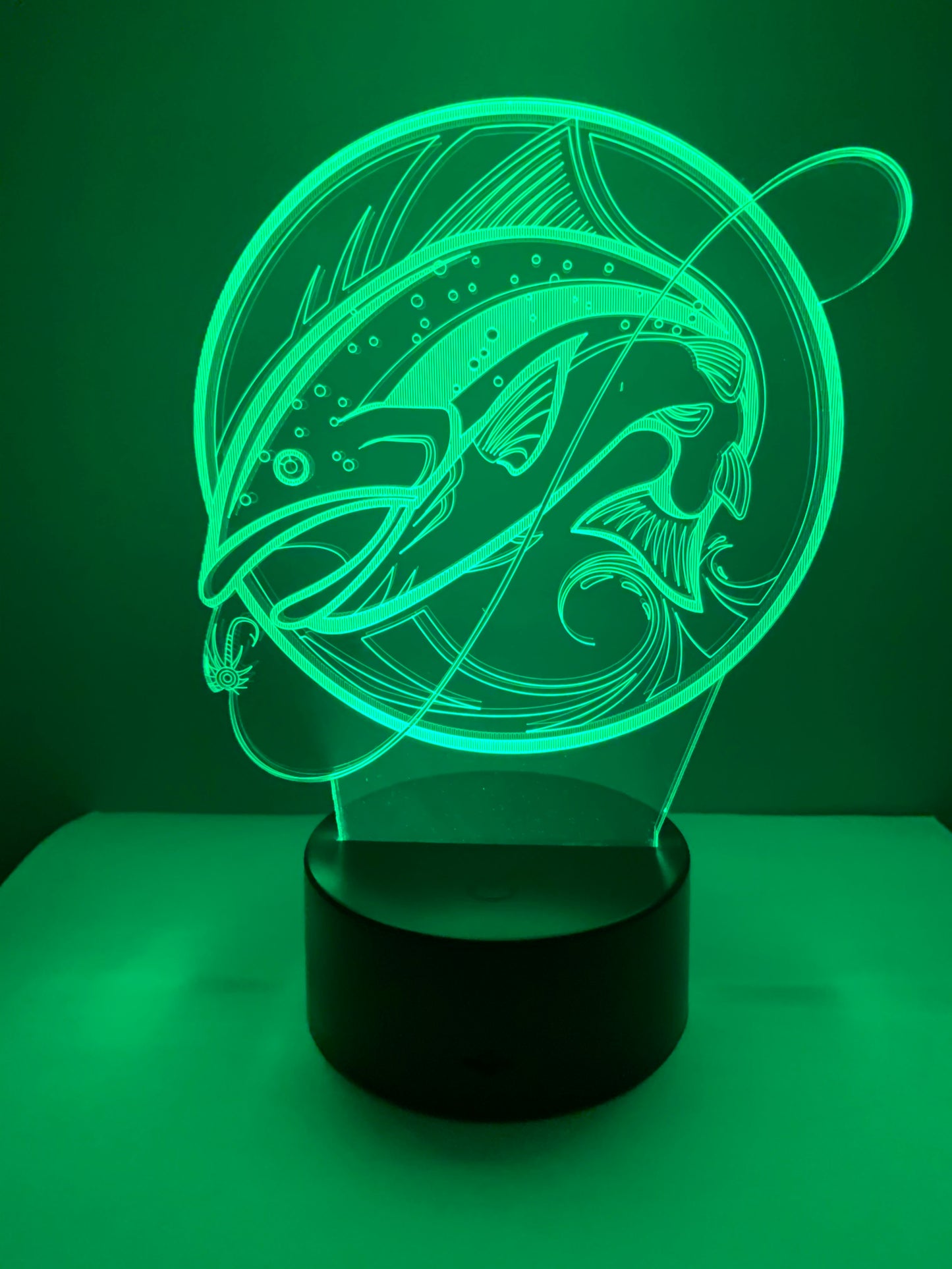 Lampe 3D DEL Pêche Poisson à l’hameçon