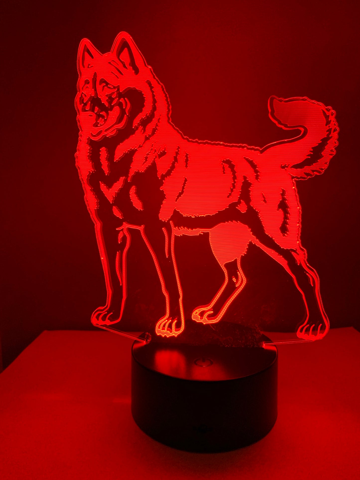 Lampe 3D DEL Chien Husky