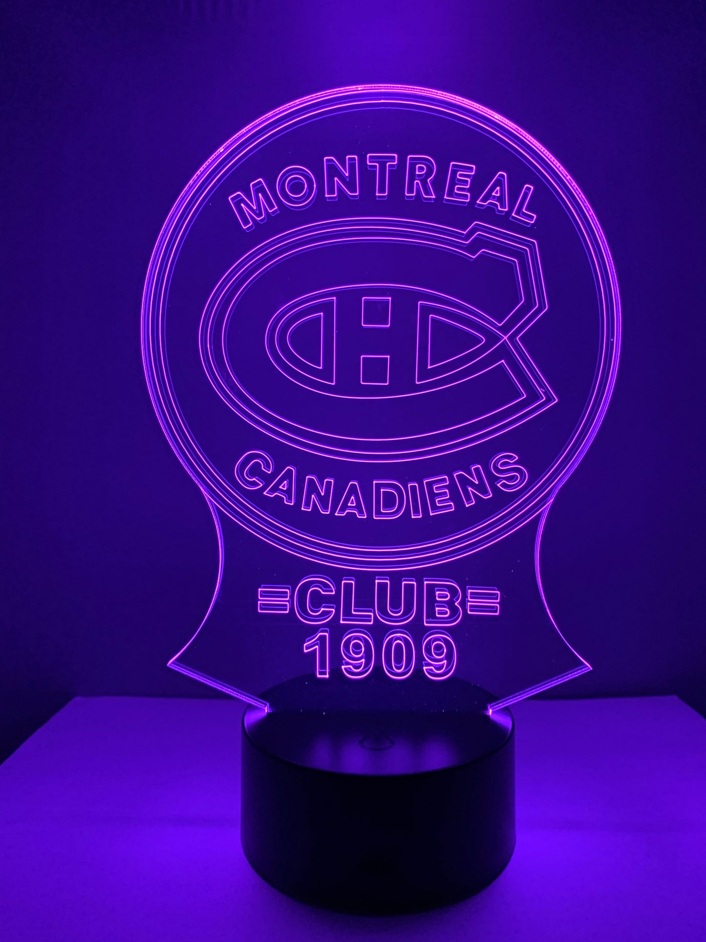 Lampe 3D DEL Hockey Les Canadiens de Montréal