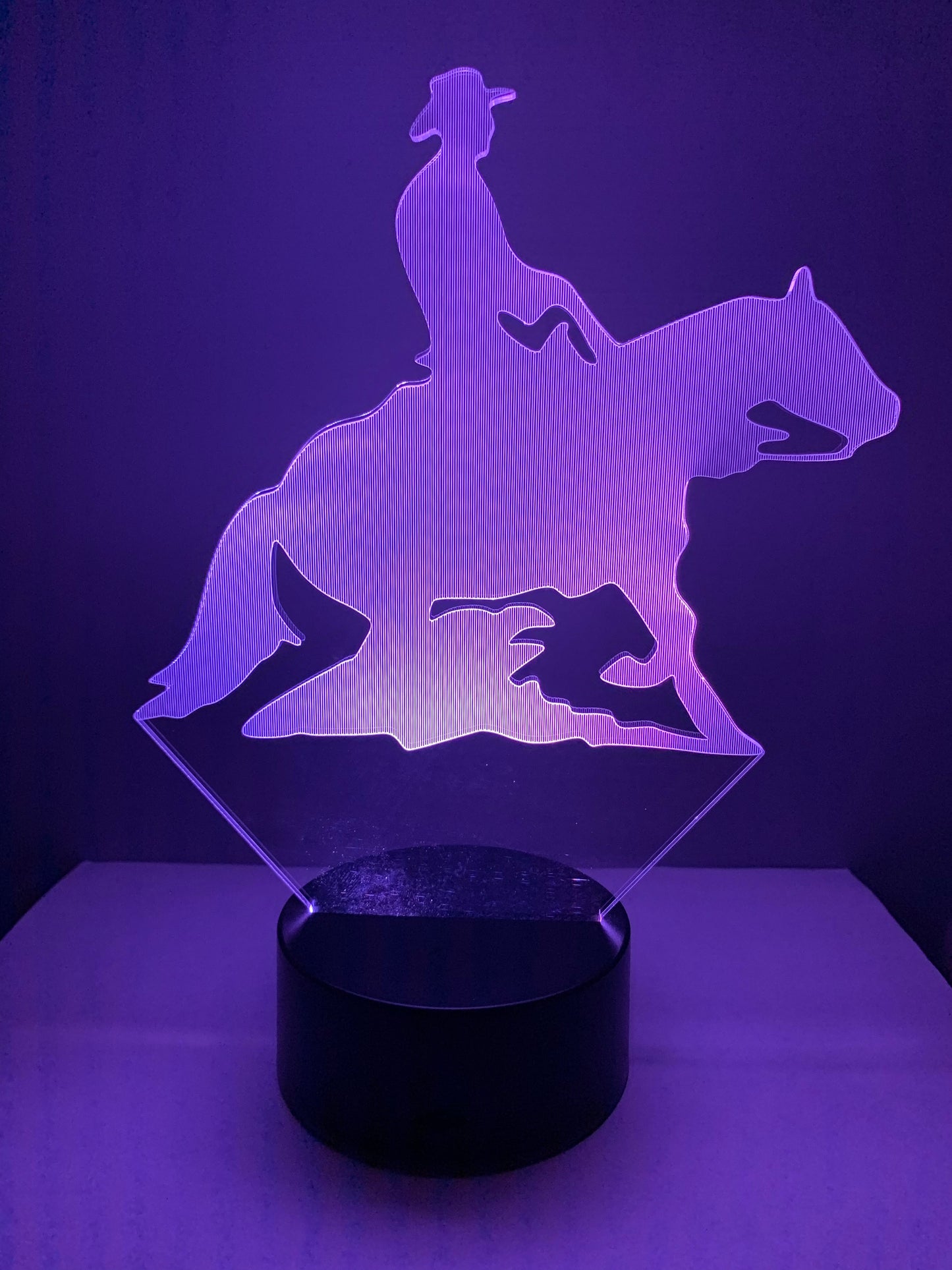 Lampe 3D DEL Cheval Reining