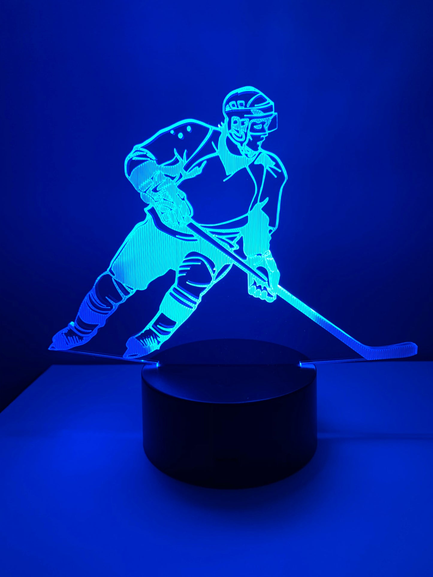 Lampe 3D DEL Joueur Hockey