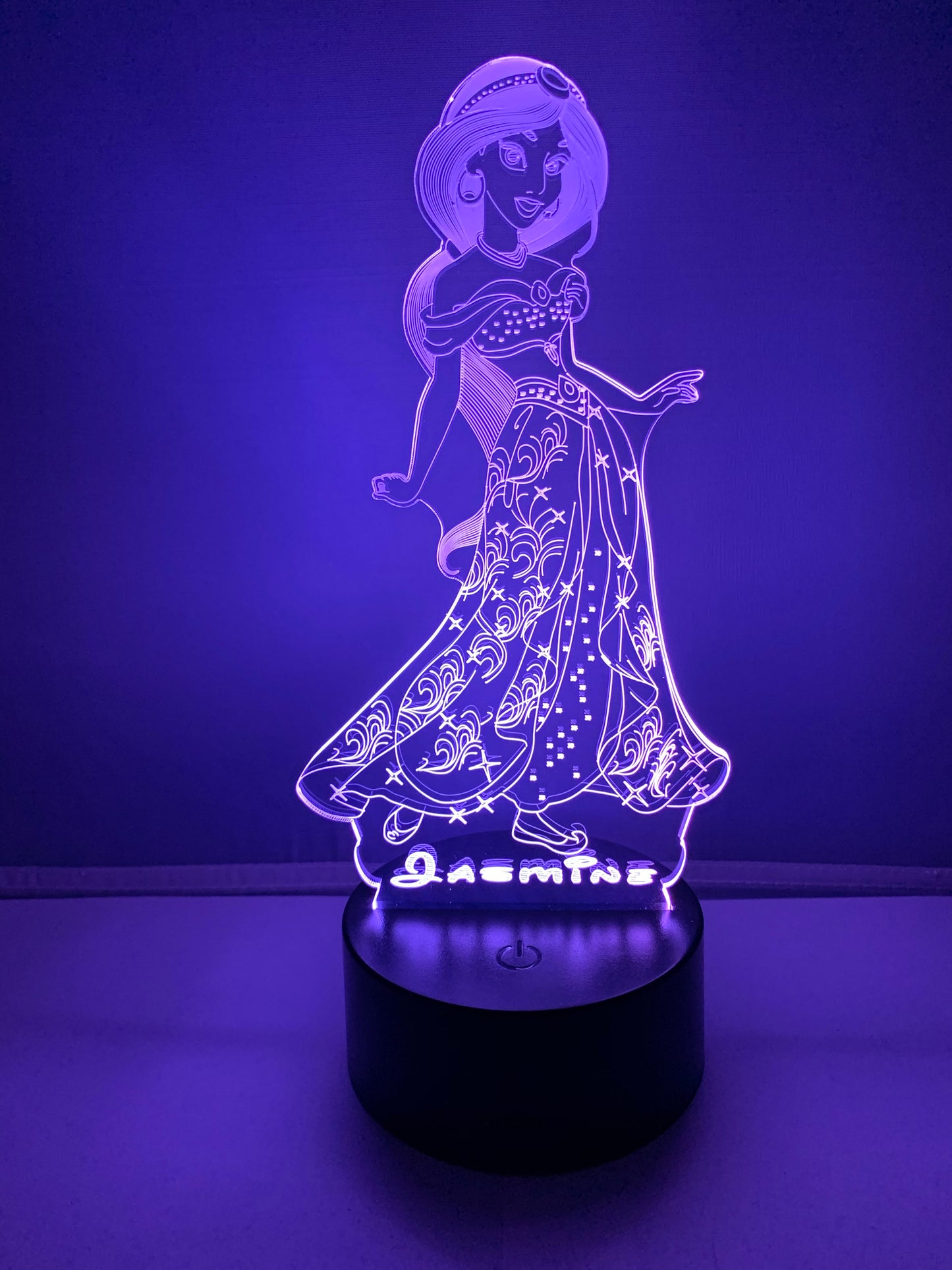 Lampe 3D DEL Princesse Jasmine Aladdin