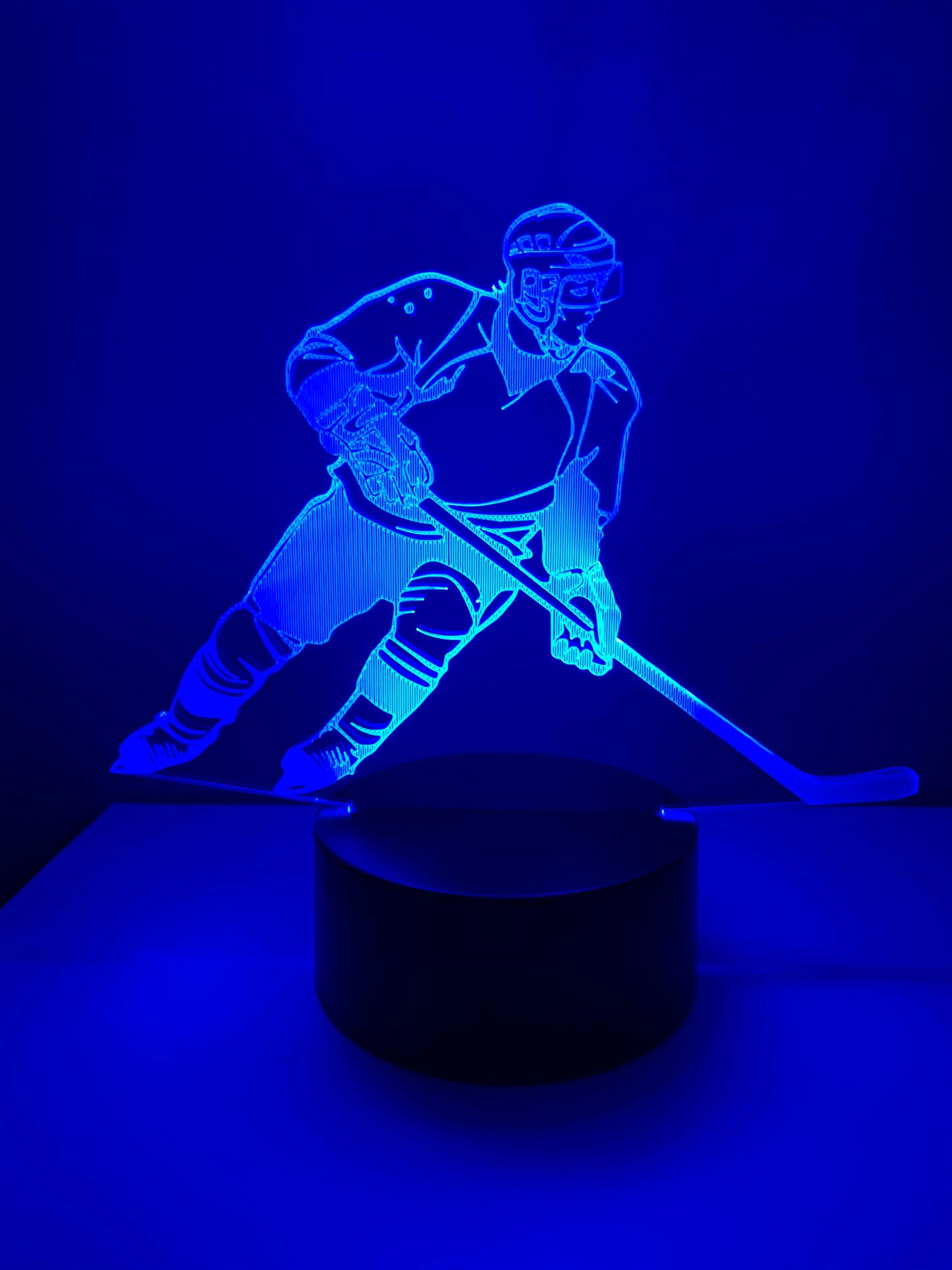 Lampe 3D DEL Joueur Hockey