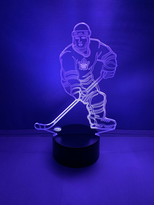 Lampe 3D DEL Joueur Hockey Modèle 2