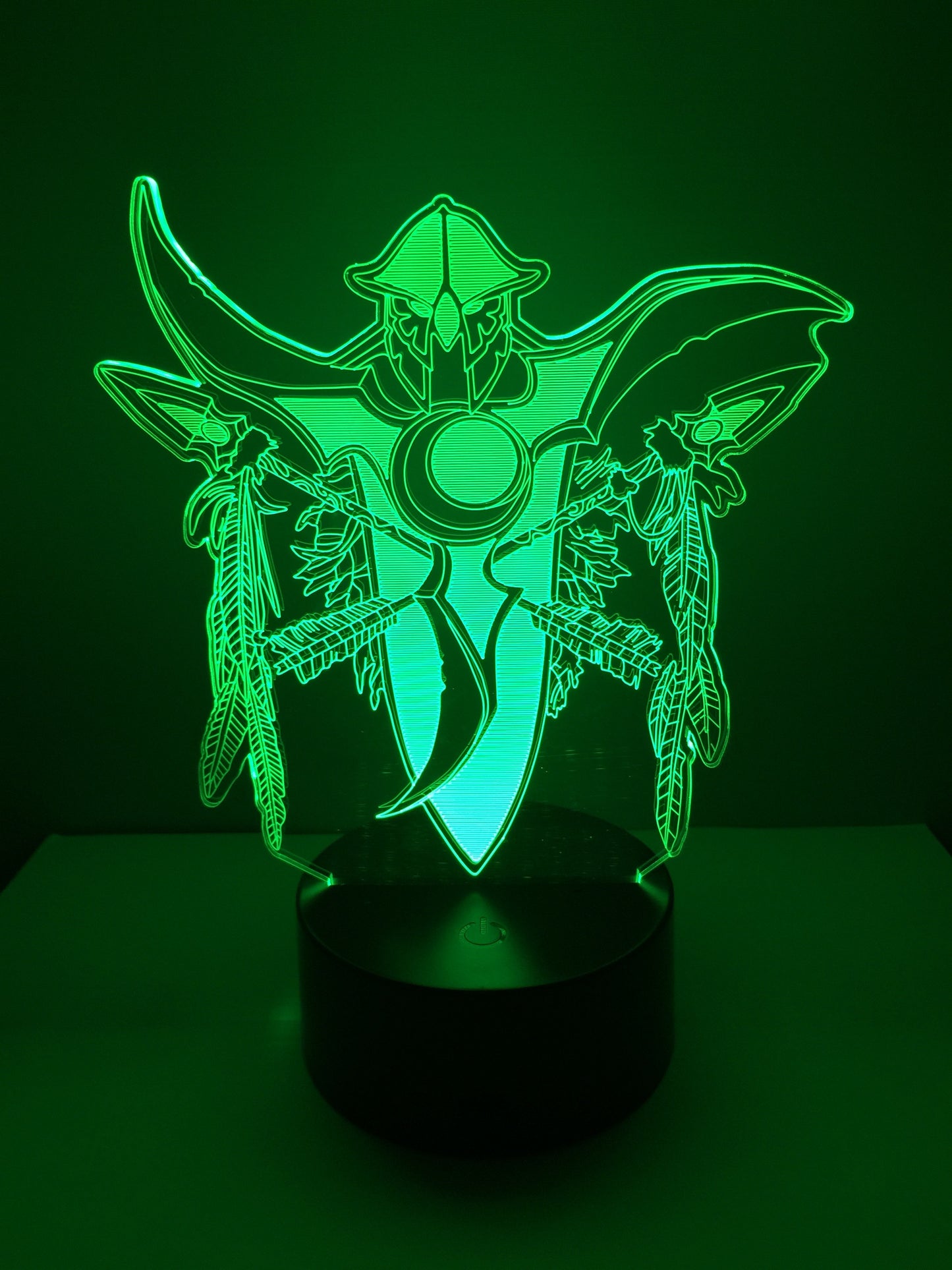 Lampe 3D DEL Warcraft Logo des Elfes