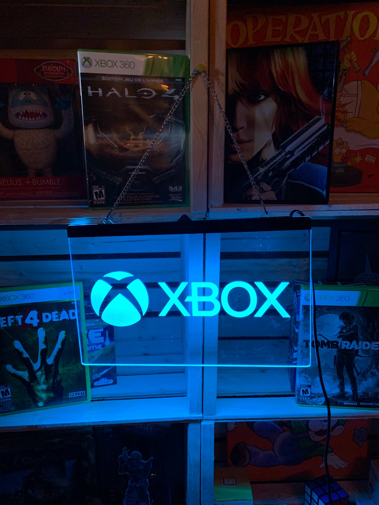 Enseigne DEL Xbox avec chaîne (Version sans télécommande - Rabais de 5$ )