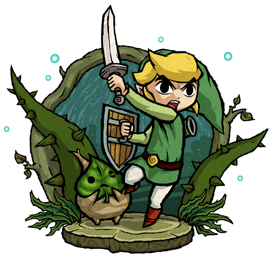 Autocollant pour tasse Link Toon et Korok