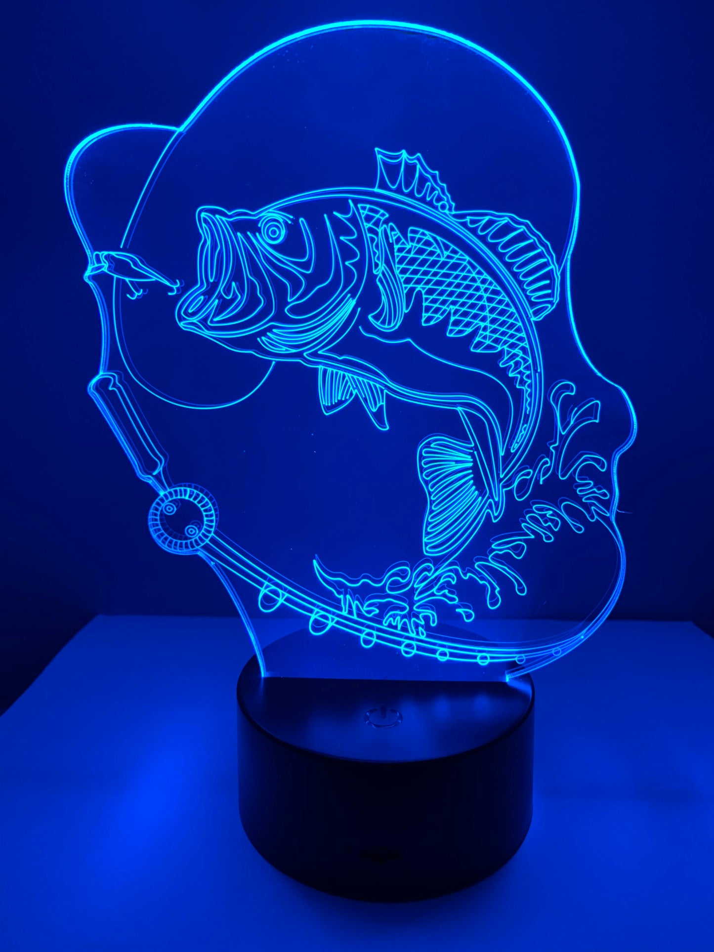 Lampe 3D DEL Pêche Prise d’un poisson