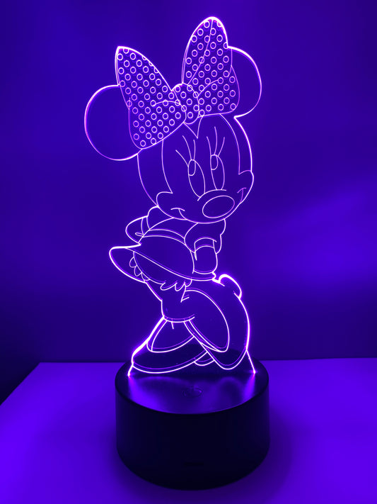 Lampe 3D DEL Minnie Mouse