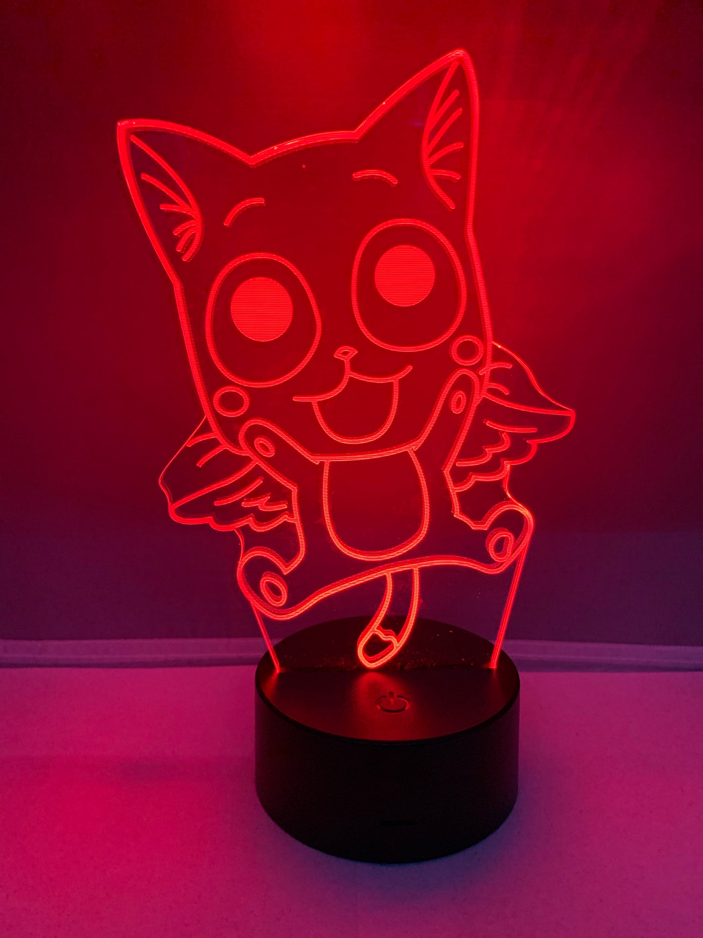 Lampe 3D DEL chat Happy Fairy Tail