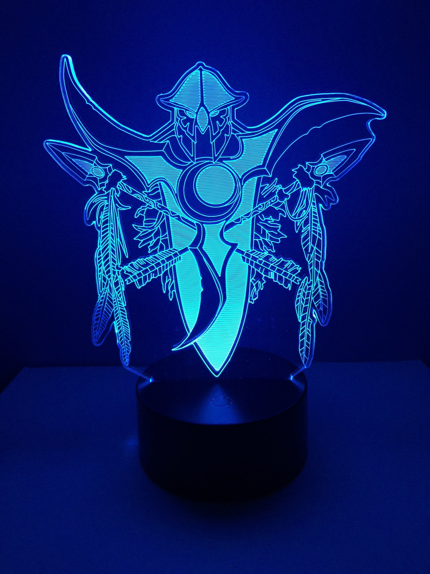 Lampe 3D DEL Warcraft Logo des Elfes