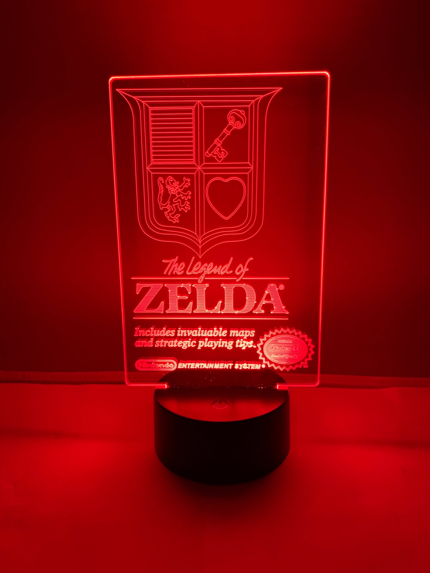 Lampe 3D DEL Boîte du jeu NES The Legend Of Zelda