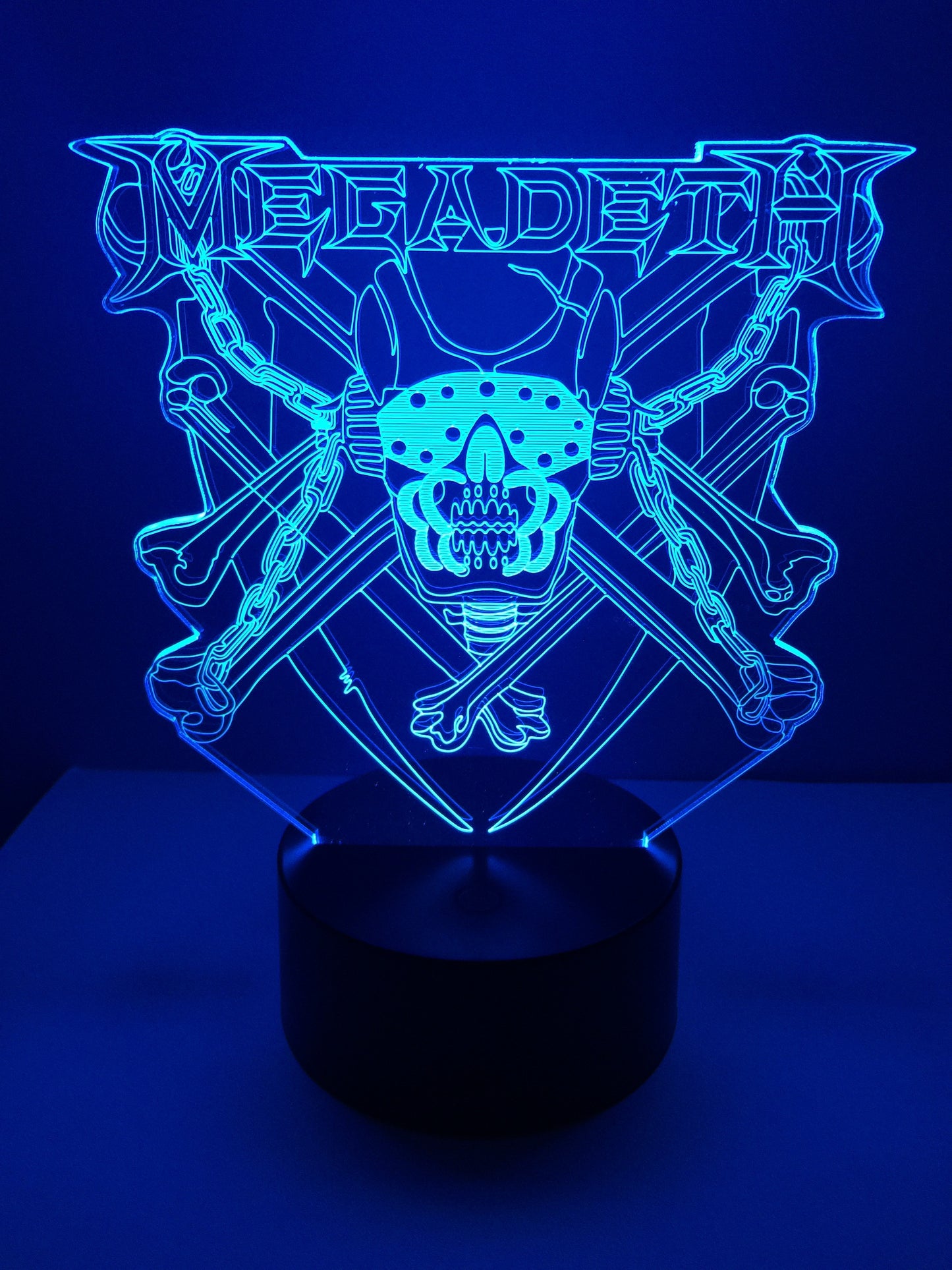 Lampe 3D DEL Megadeath (Tête de mort)