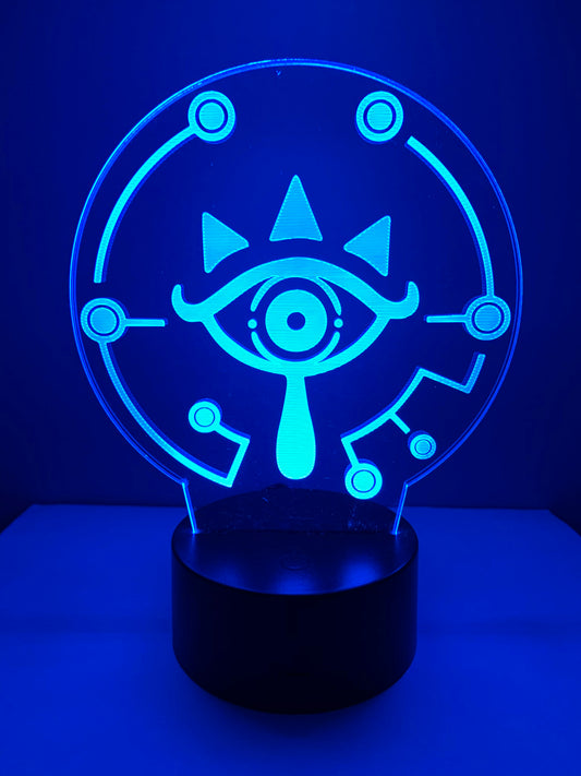 Lampe 3D DEL Zelda Symbole Sheikah