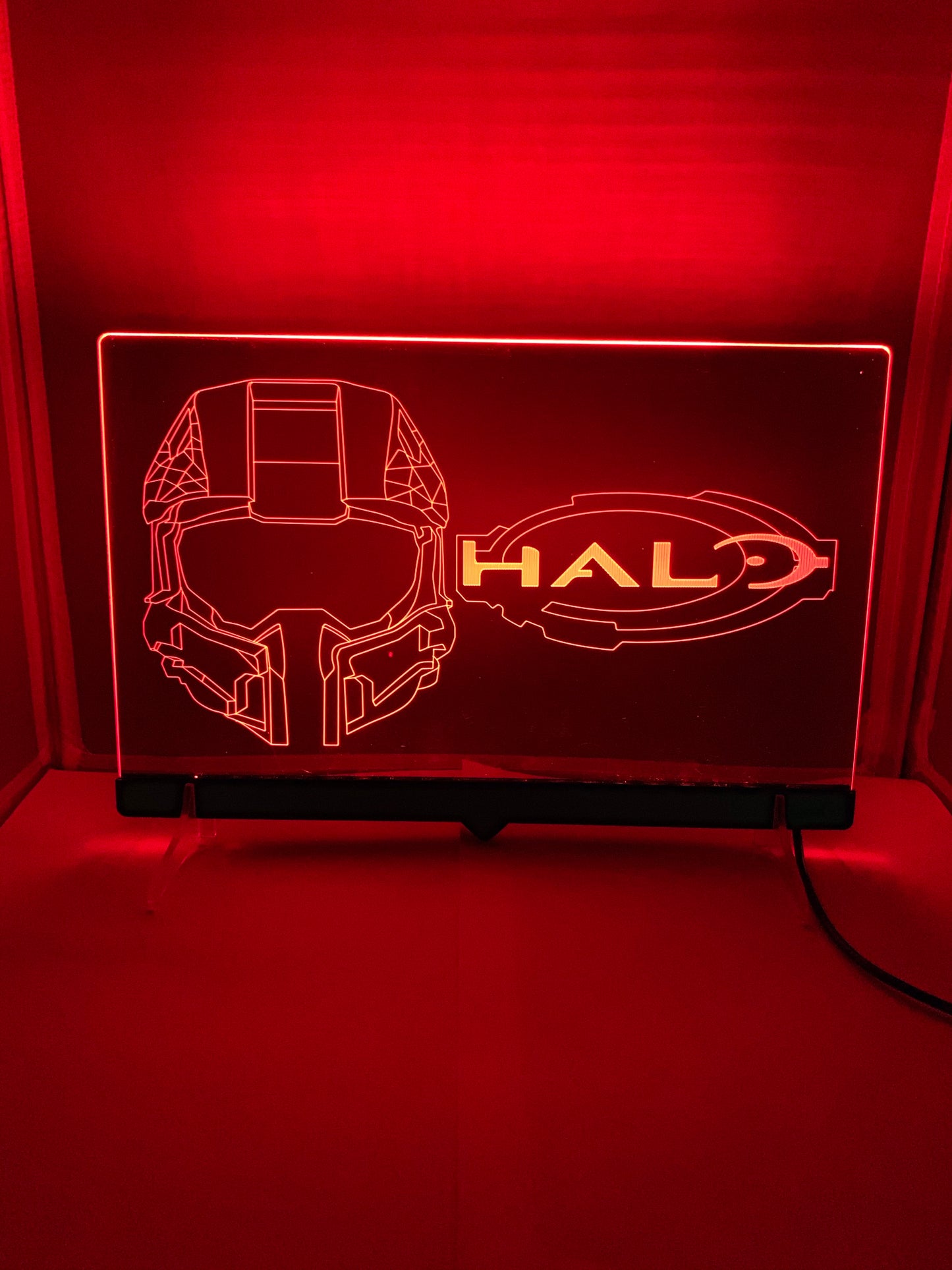 Enseigne DEL Halo Master Chief Xbox avec support