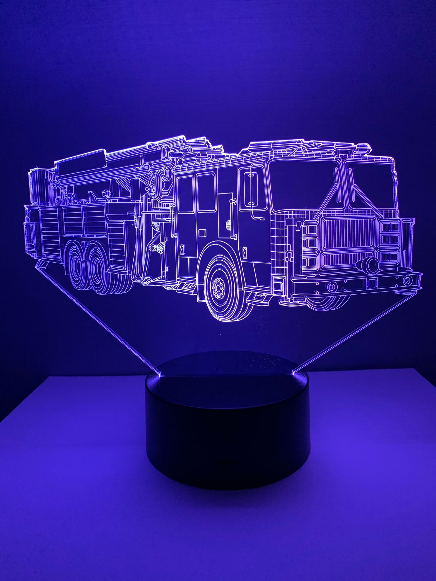 Lampe 3D DEL Camion de pompier