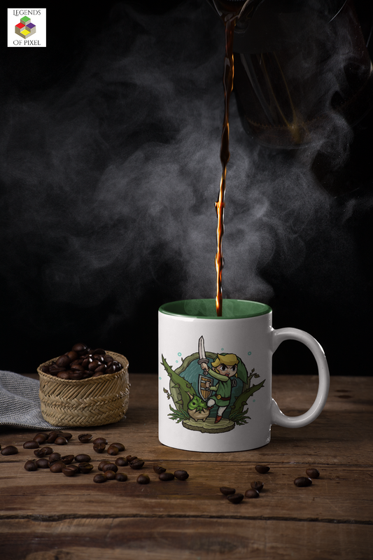 Autocollant pour tasse Link Toon et Korok
