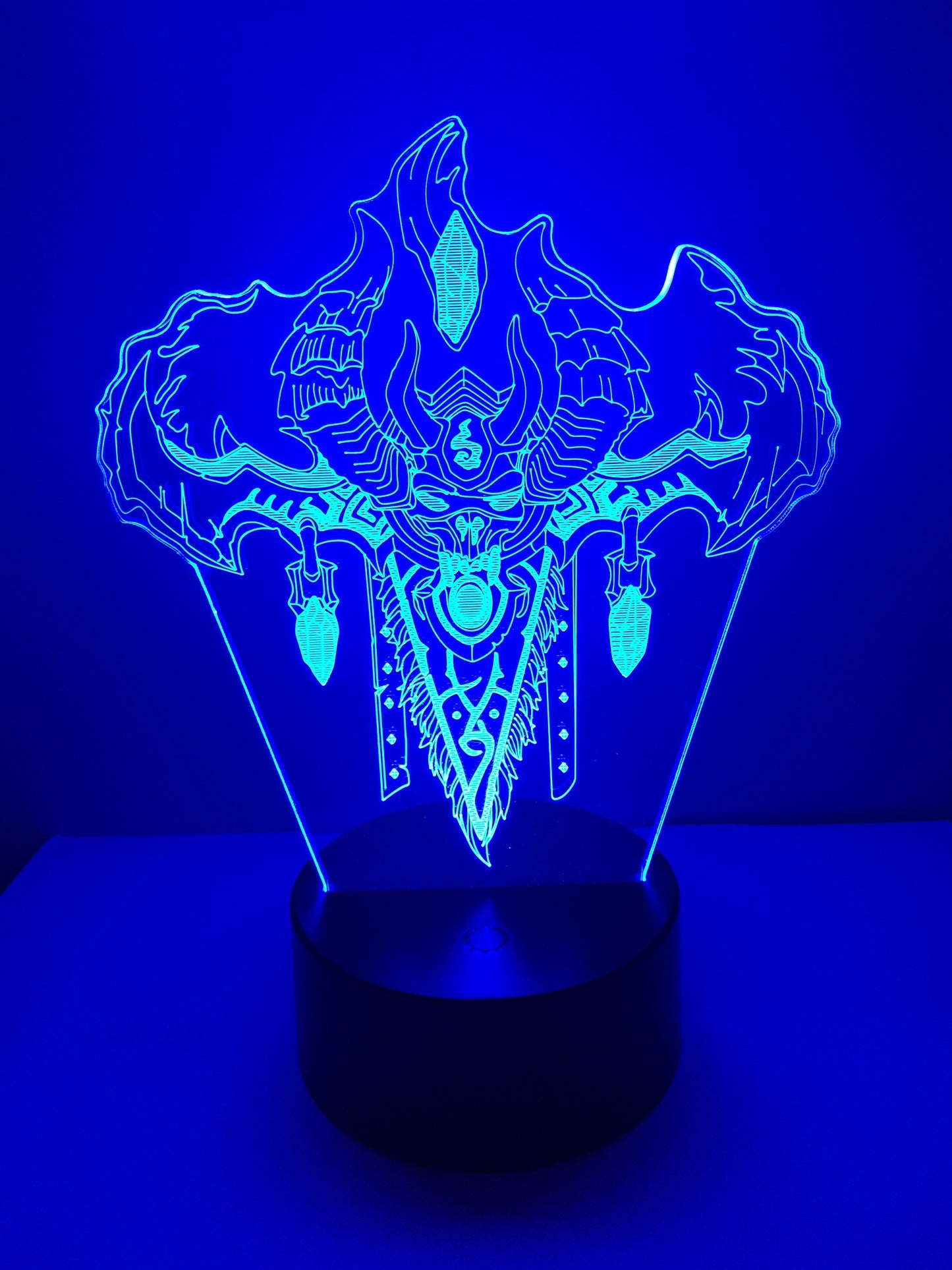 Lampe 3D DEL Warcraft Symbole Chasseur des démons
