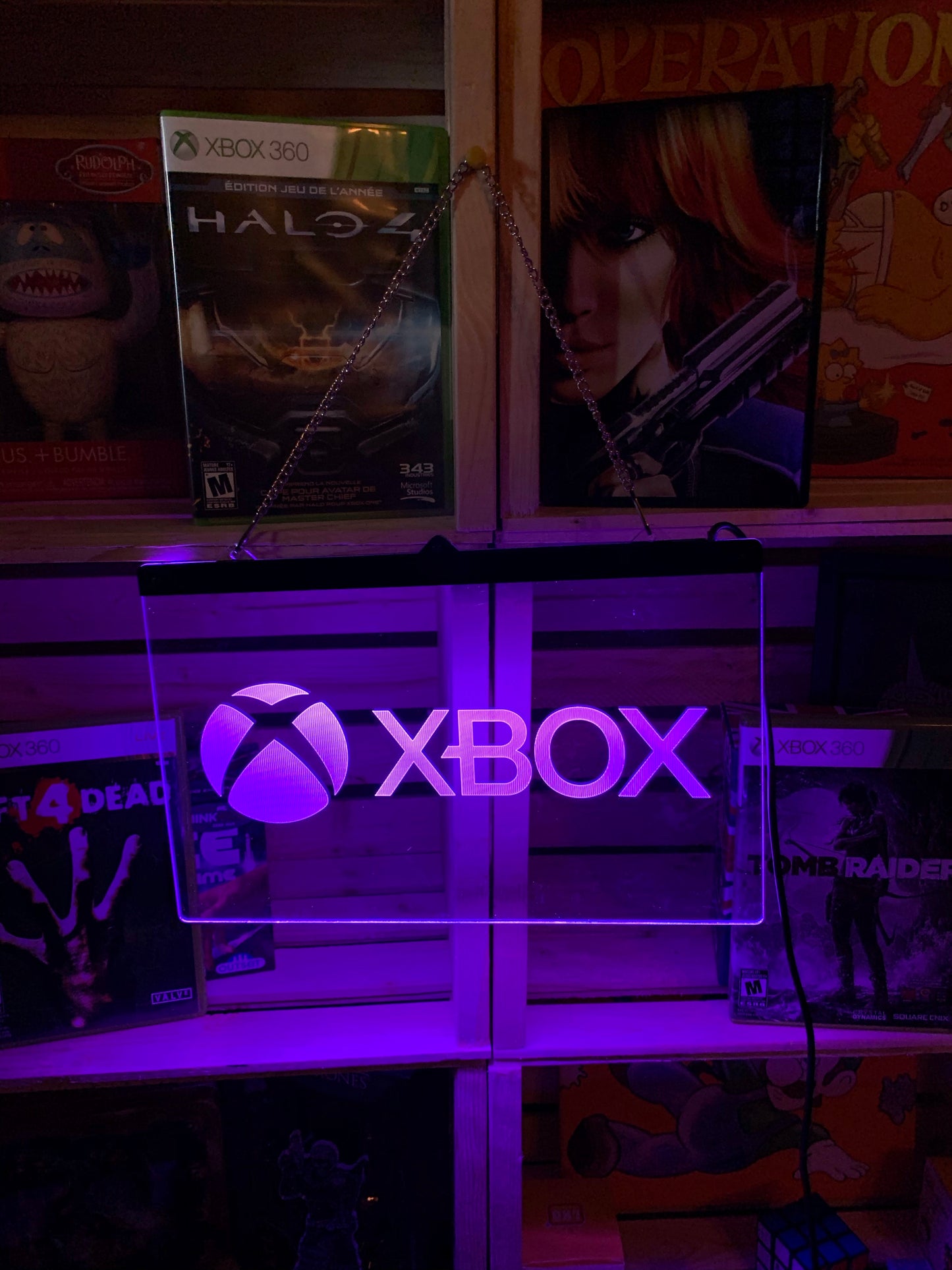 Enseigne DEL Xbox avec chaîne (Version sans télécommande - Rabais de 5$ )