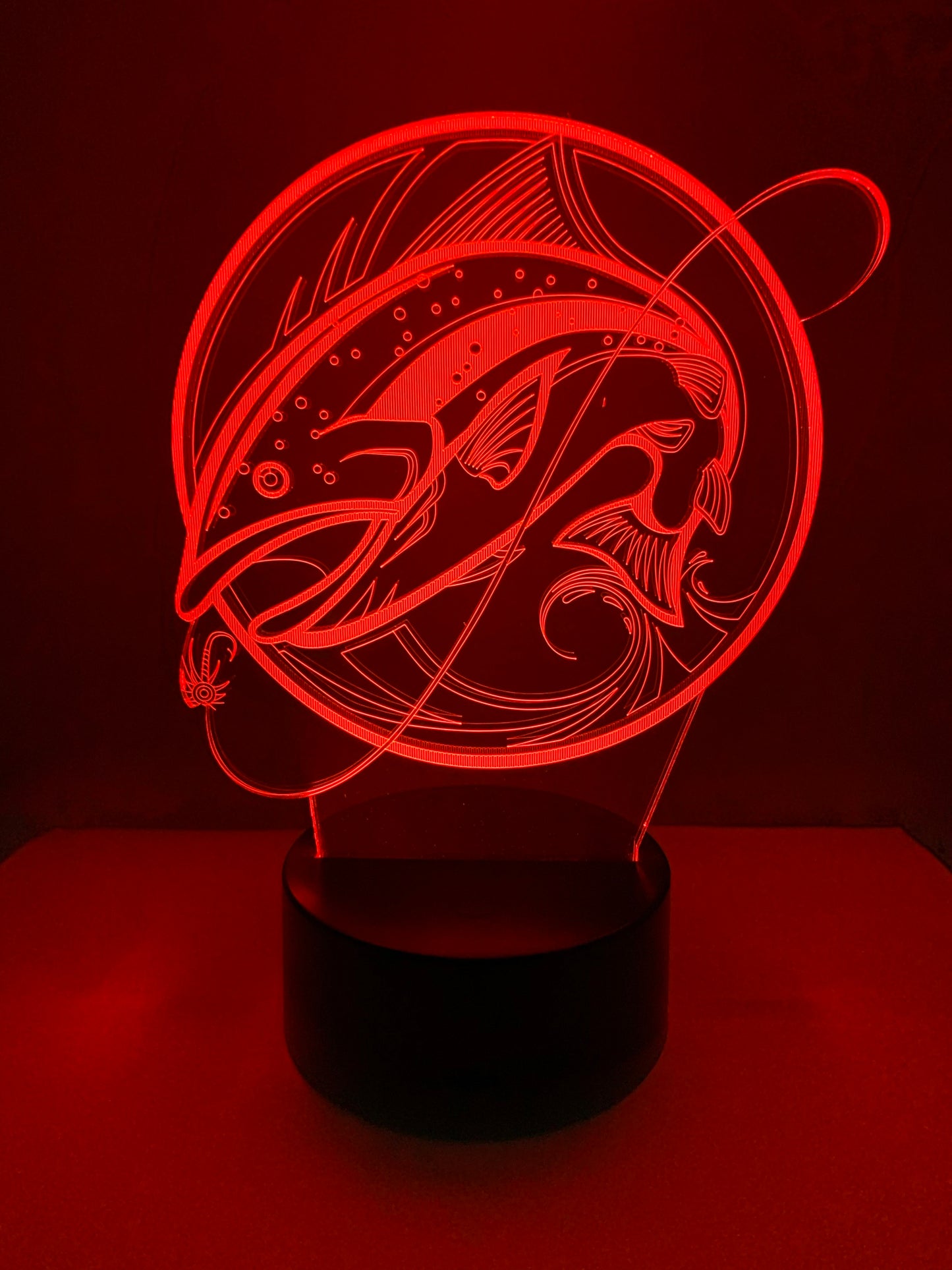 Lampe 3D DEL Pêche Poisson à l’hameçon