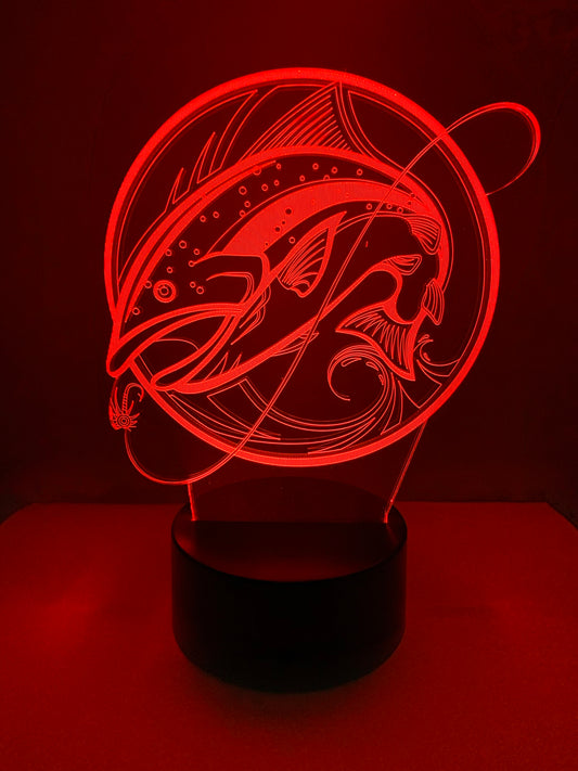 Lampe 3D DEL Pêche Poisson à l’hameçon
