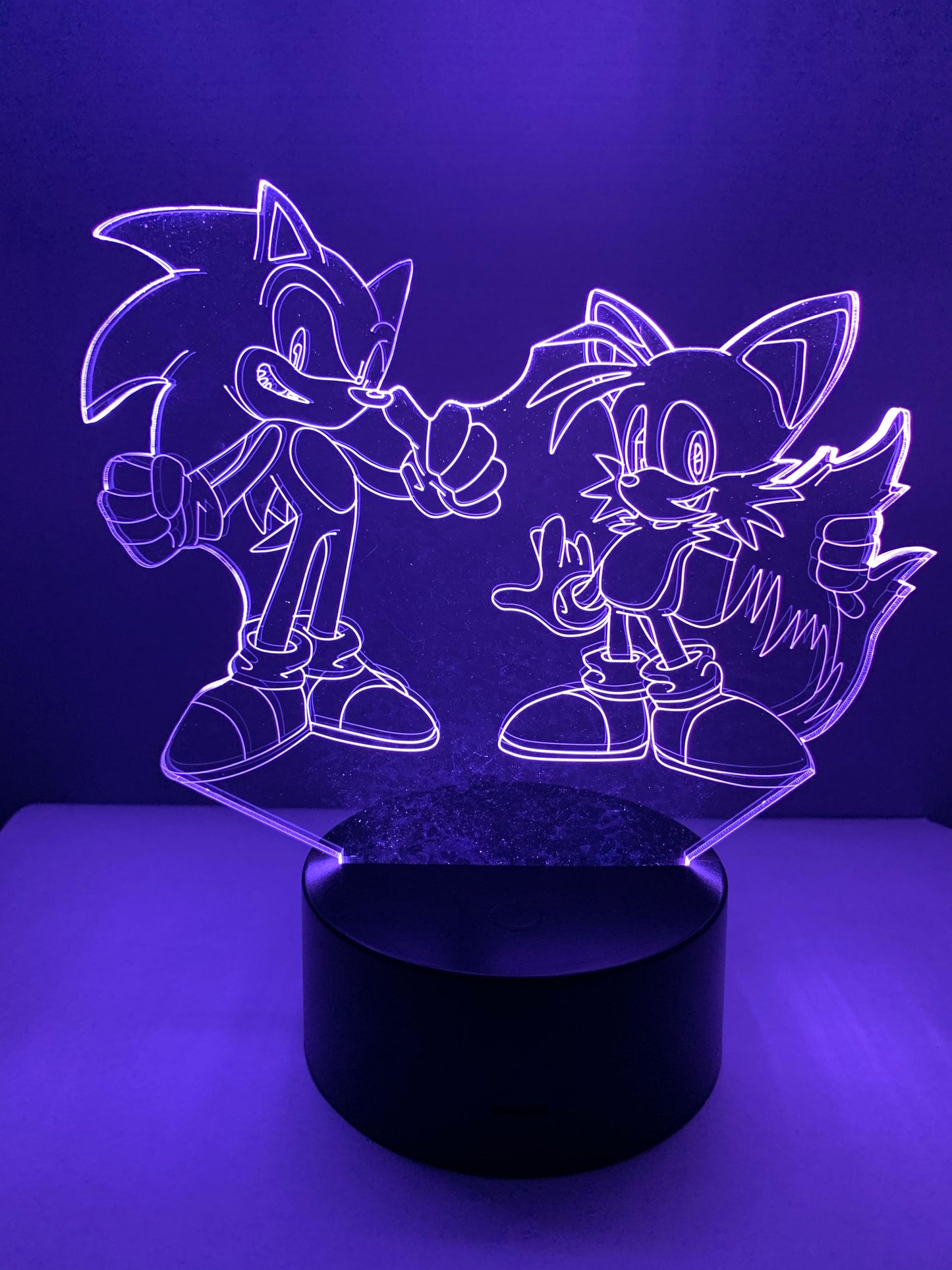 Lampe 3D DEL Sonic The Hedgehog et Tail
