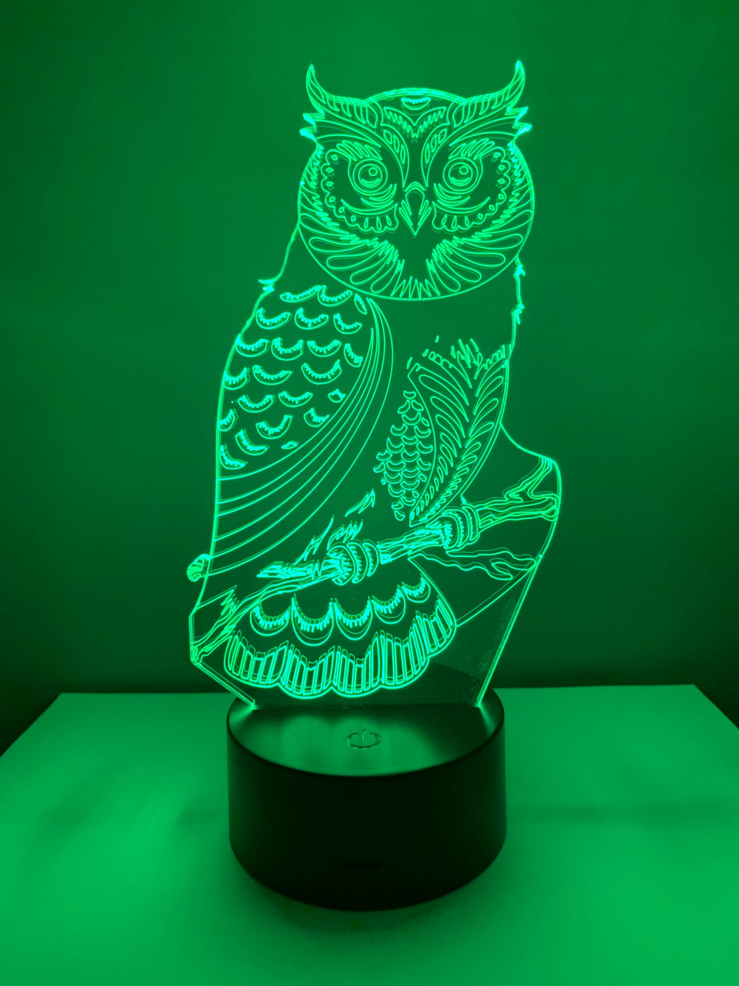 Lampe 3D DEL Hiboux perché