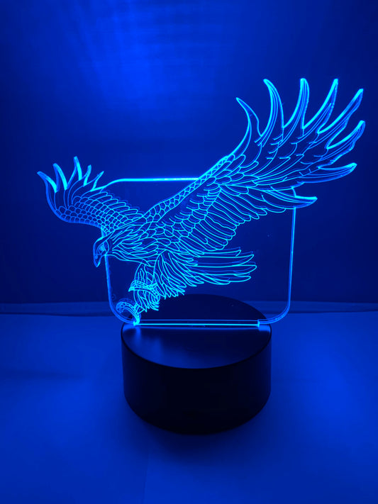 Lampe 3D DEL Aigle