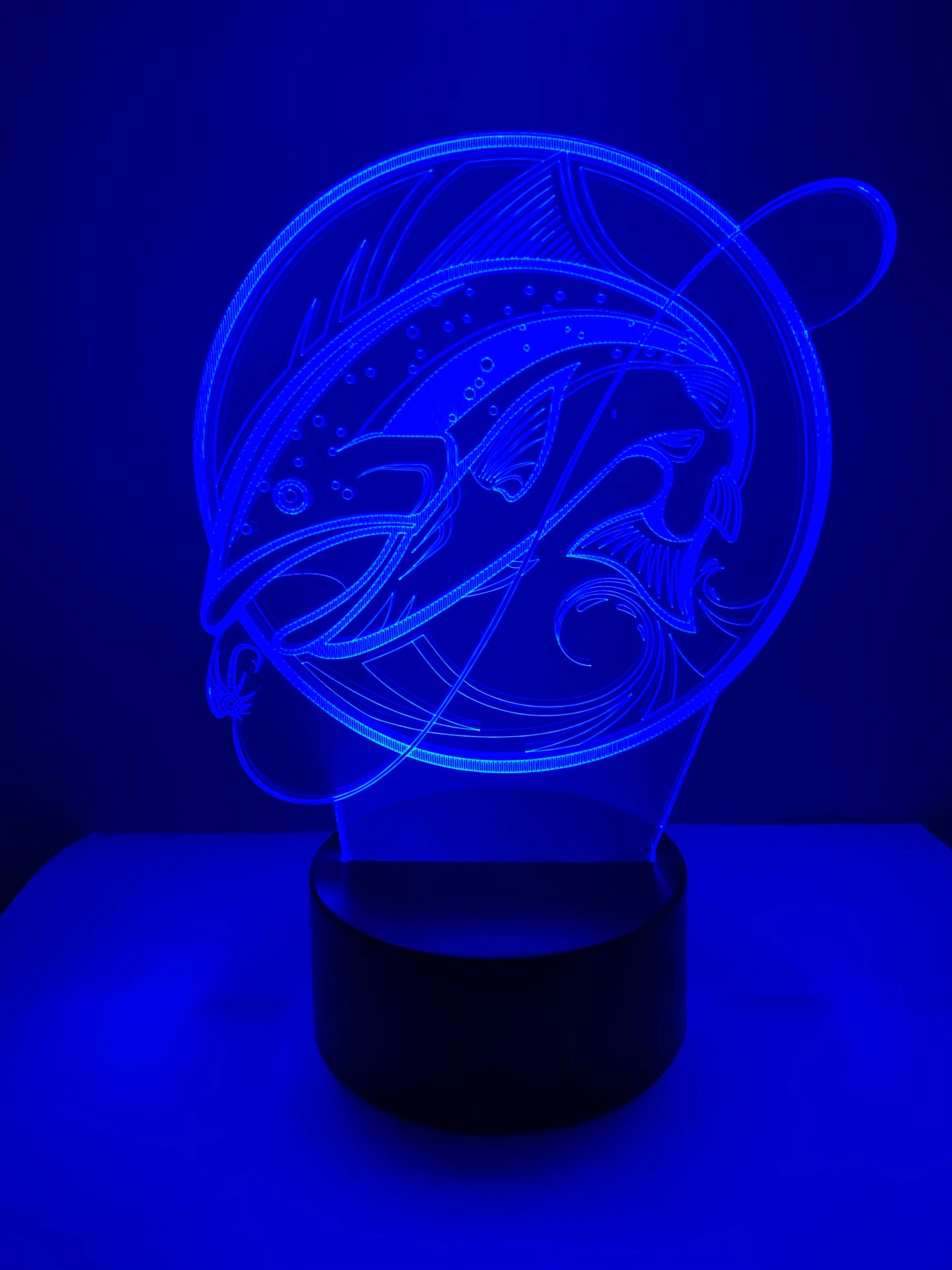 Lampe 3D DEL Pêche Poisson à l’hameçon