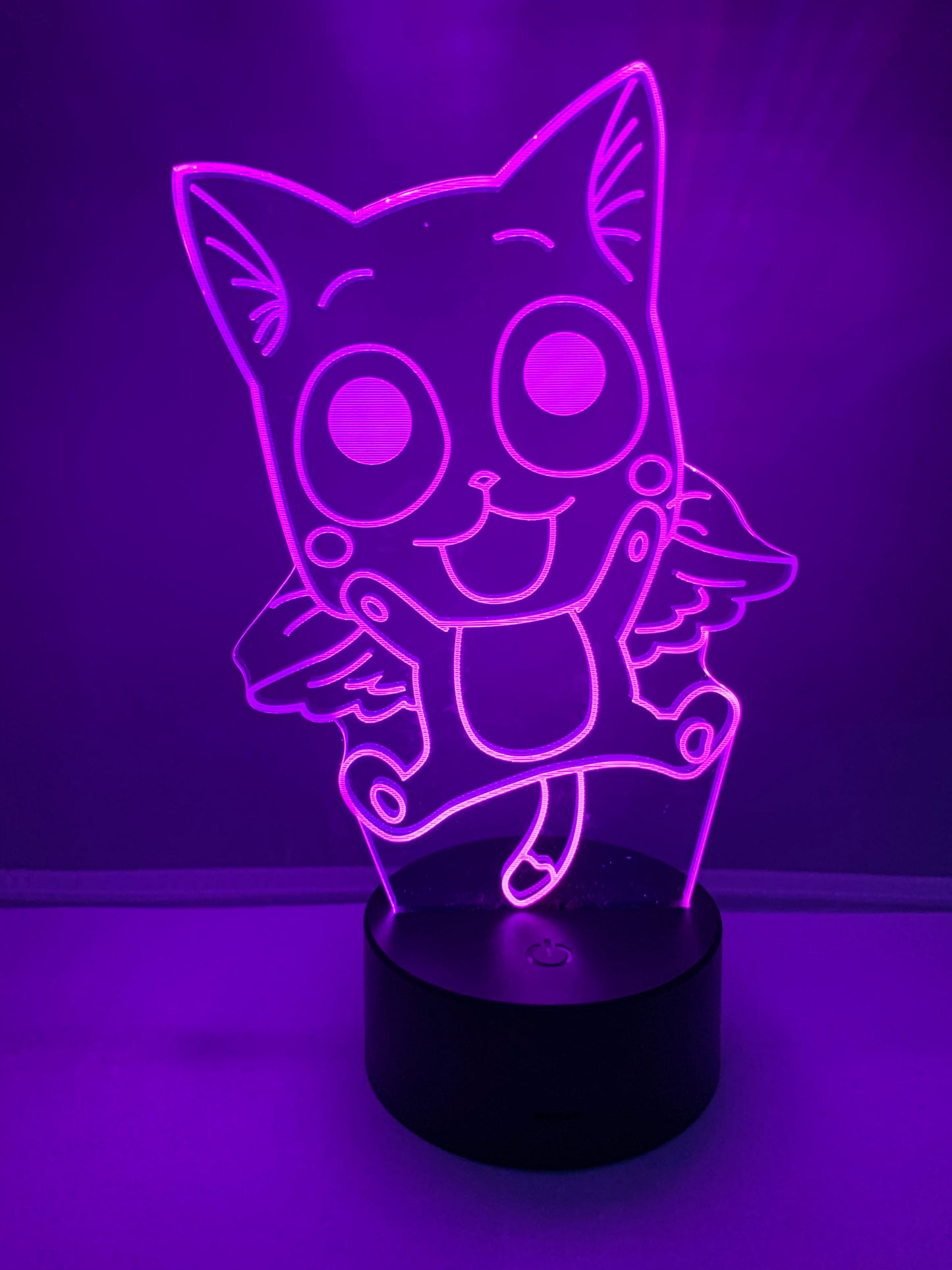Lampe 3D DEL chat Happy Fairy Tail