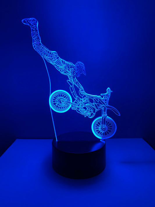 Lampe 3D DEL Saut en Motocross (Moto)