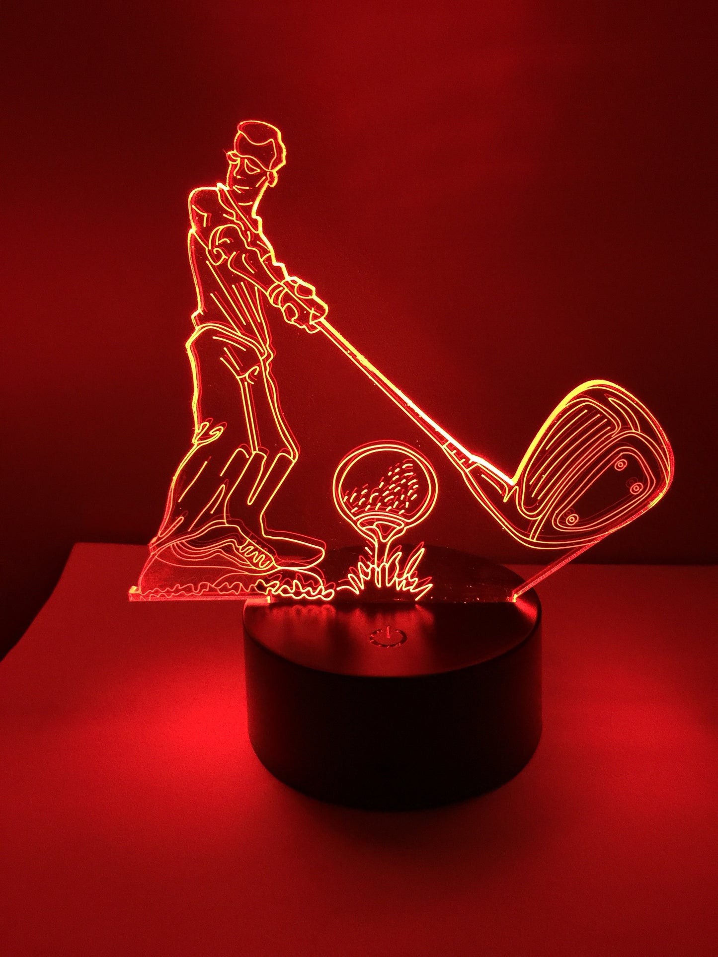 Lampe 3D DEL Joueur de Golf Comique