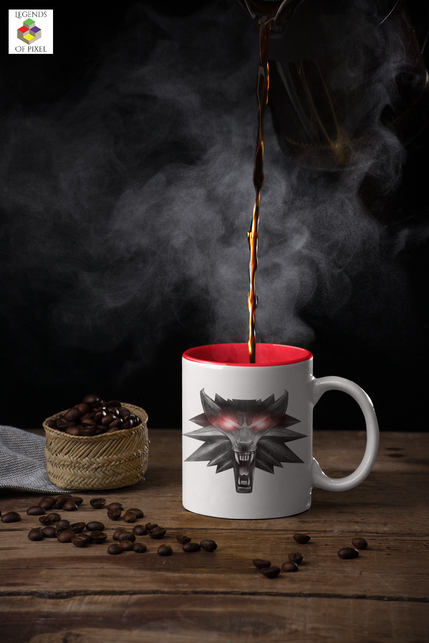 Autocollant pour tasse Logo École du Loup The Witcher