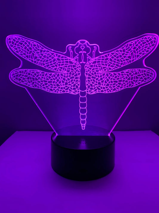 Lampe 3D DEL Libellule