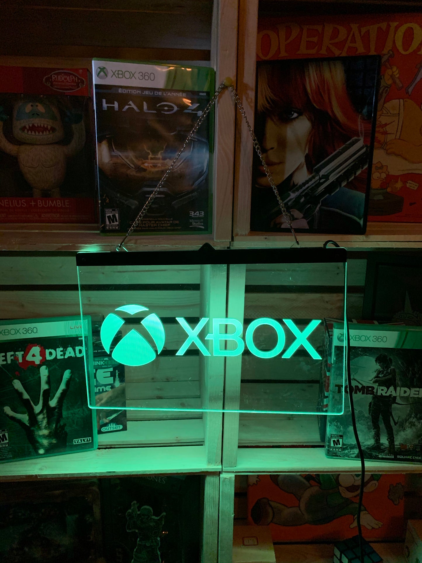 Enseigne DEL Xbox avec chaîne (Version sans télécommande - Rabais de 5$ )