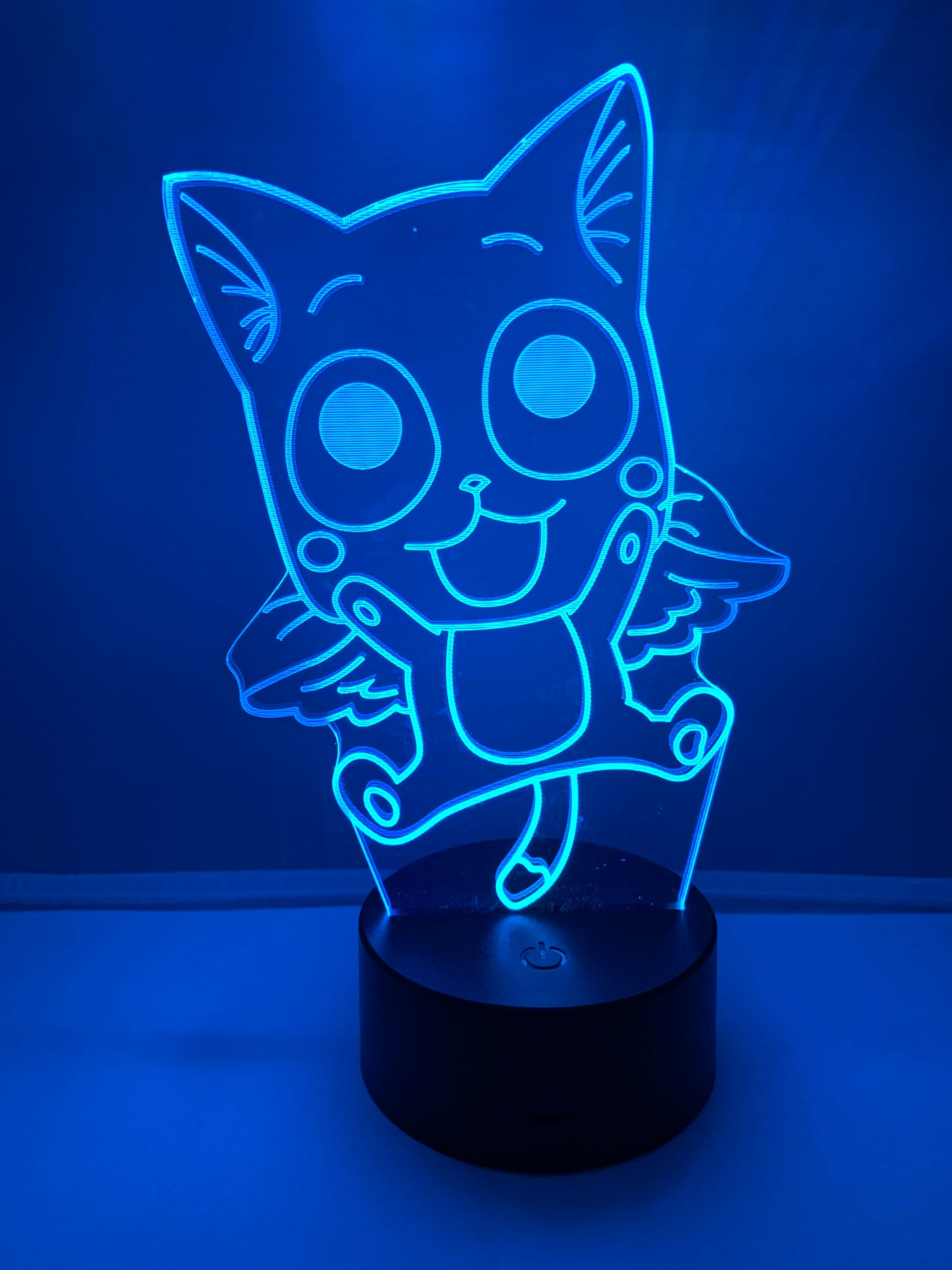 Lampe 3D DEL chat Happy Fairy Tail